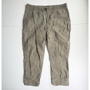 James Perse Womens Pull On Striped Cotton Cellulose Baggy Utility Pants 23" Sz 3